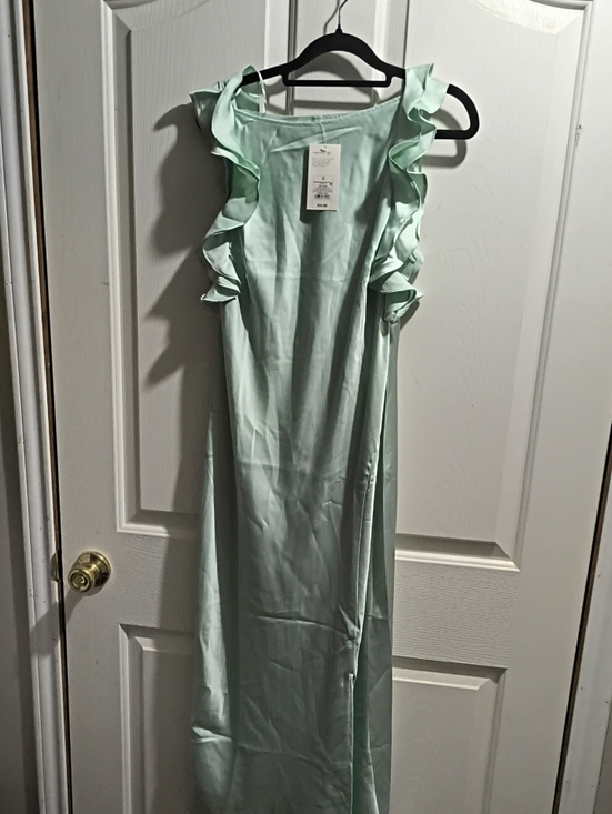 a new day Dresses & Skirts - a new day Mint Ruffle-Trim Maxi Dress